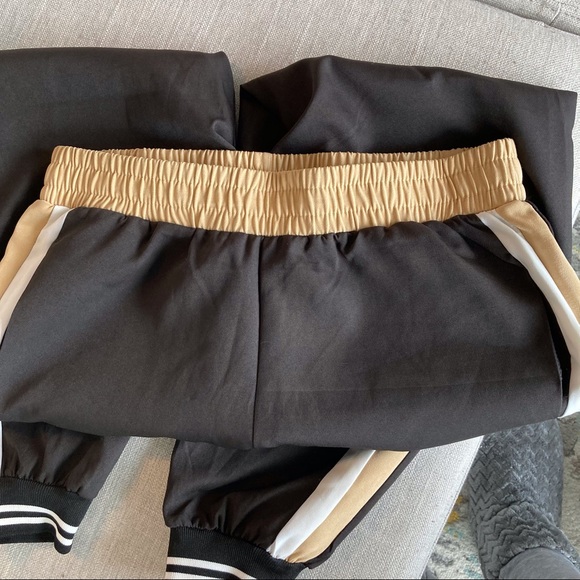 👖Another Story Ruched Black Ankle Pants Womens Size Medium 👖 - Picture 3 of 5